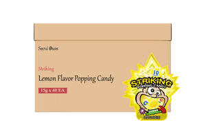 Striking Lemon Flavored Popping Candy 15g - Carton of 48 packs - seouloasis.com - Seoul Oasis