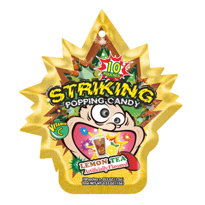 Striking Lemon Tea Flavored Popping Candy 15g - Carton of 48 packs - seouloasis.com - Seoul Oasis