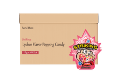 Striking Lychee Flavored Popping Candy 15g - Carton of 48 packs - seouloasis.com - Seoul Oasis