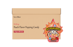 Striking Peach Flavored Popping Candy 15g - Carton of 48 packs - seouloasis.com - Seoul Oasis