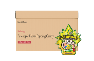 Striking Pineapple Flavored Popping Candy 15g - Carton of 48 packs - seouloasis.com - Seoul Oasis