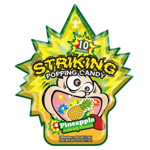 Striking Pineapple Flavored Popping Candy 15g - Carton of 48 packs - seouloasis.com - Seoul Oasis