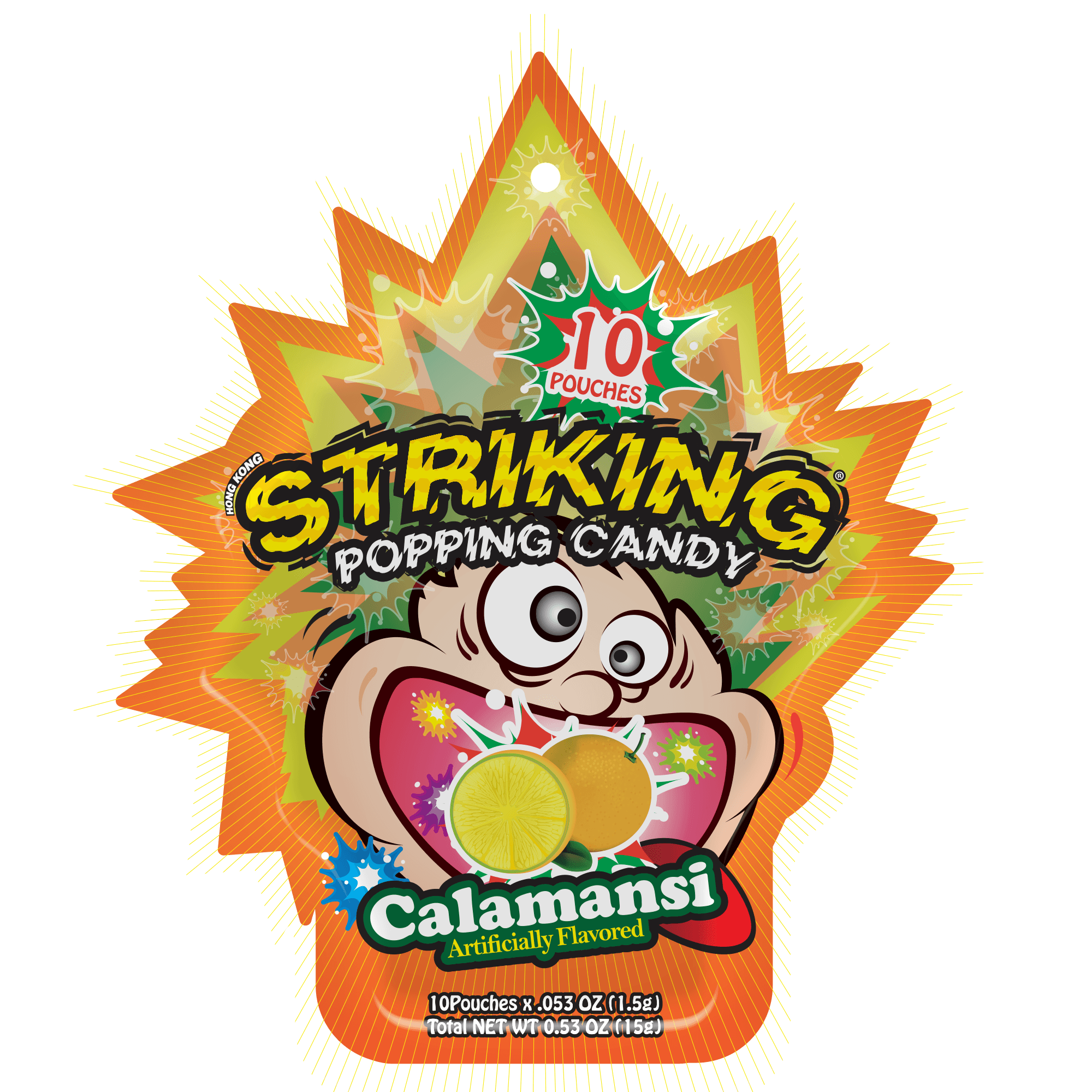 Striking Popping Candy Calamansi Flavor - 15g pack - seouloasis.com - Seoul Oasis