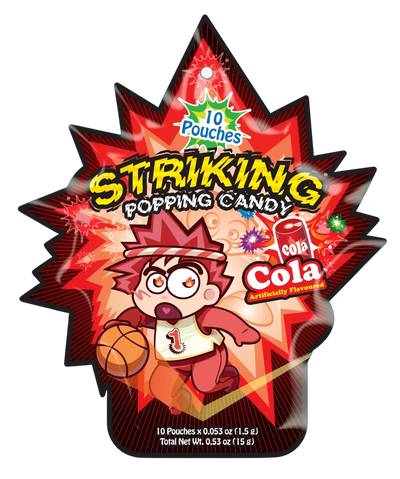 Striking Popping Candy Cola Flavor, 10 pouches, 15g