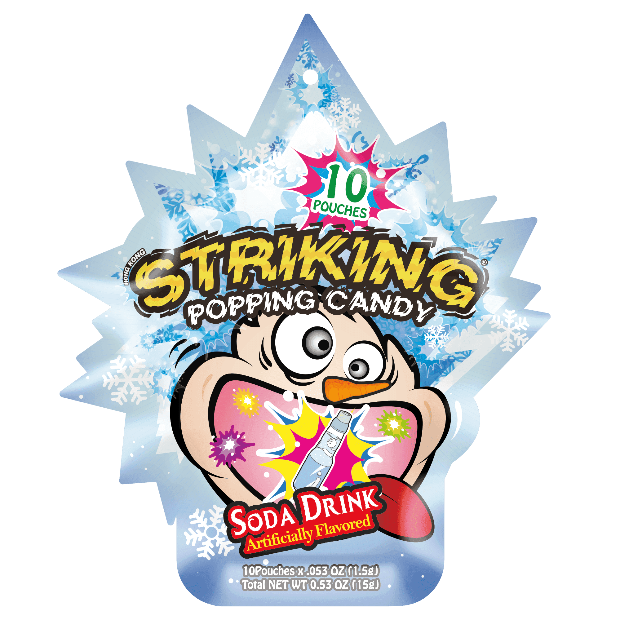 Striking Soda Drink Flavored Popping Candy 15g - Carton of 48 packs - seouloasis.com - Seoul Oasis