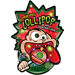 Striking Watermelon Flavored Lollipop 13.8g - 1 carton (192 packs) - seouloasis.com - Seoul Oasis