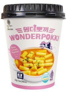 Wonderpokki Rose cream Topokki Rice Cake - 1 carton (30 cups, 120g each) - seouloasis.com - Seoul Oasis